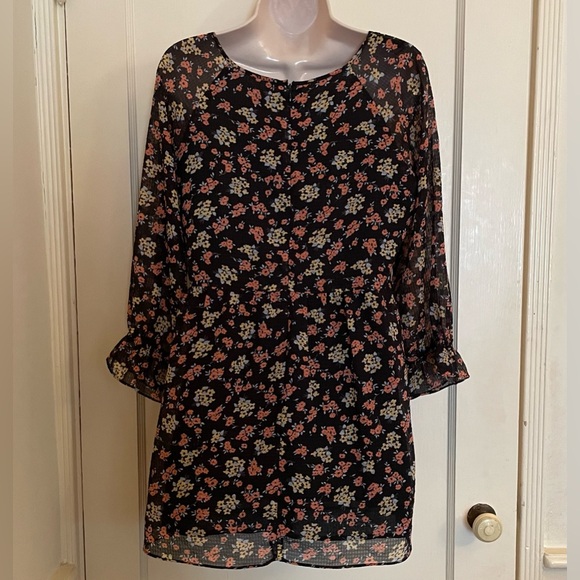 Free People Floral Mini Dress with Shirred Elastic Front - Picture 2 of 11